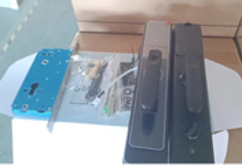 Semi-Automatic Smart Wooden Door Lock – Password + Card Access | One-Holder Design | Household & Hotel Use