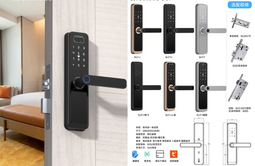 Wooden door 5050 fingerprint password card lock hotel apartment ic guest room small lock body smart door lock all locks